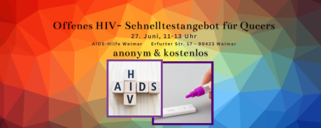 Schnelltestangebot f&uuml;r Queers am CSD-Wochenende in Weimar