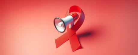 Laut und deutlich: Megafon und Rote Schleife