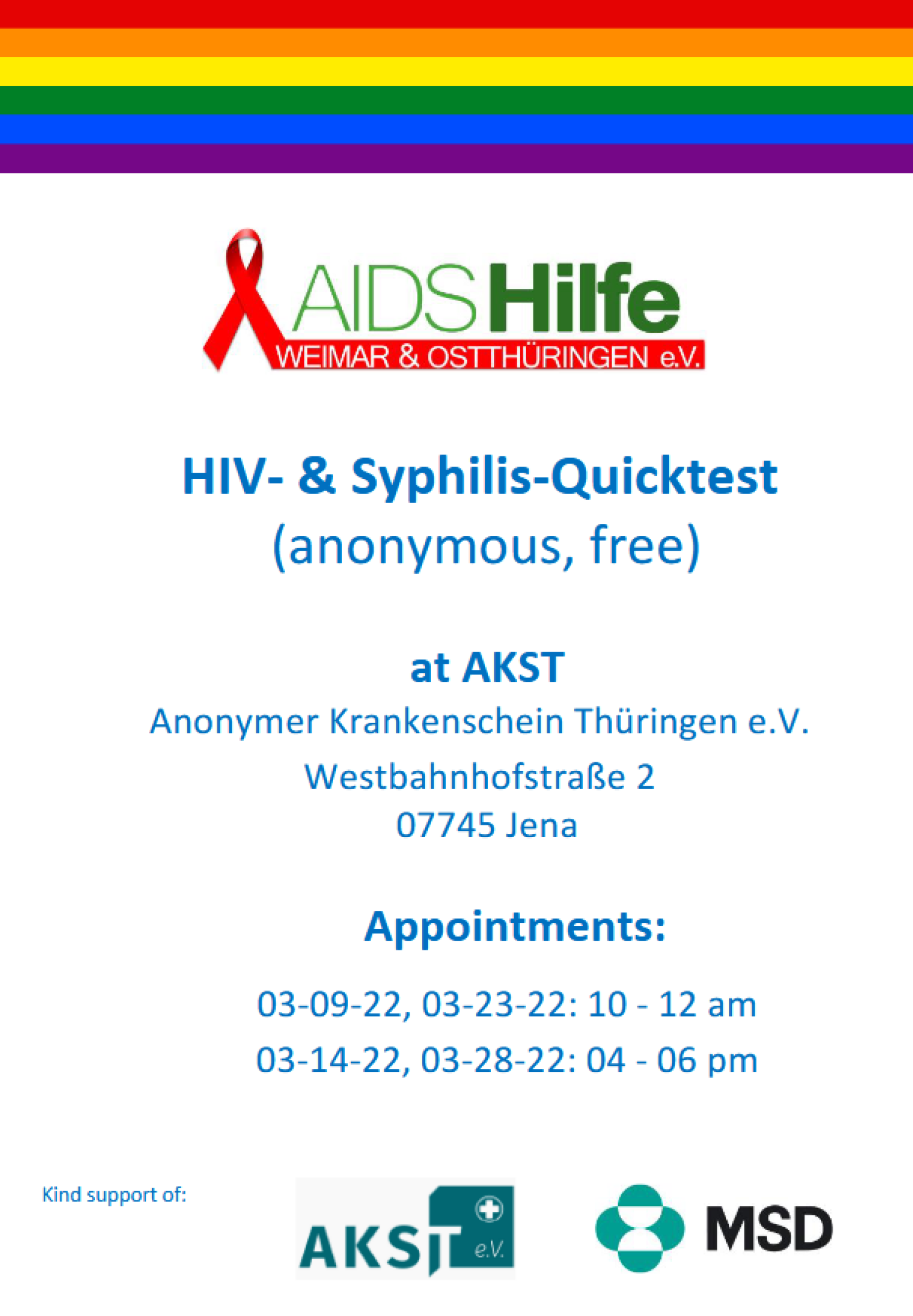 HIV- & Syphilisschnelltest beim Anonymen Krankenschein in Jena // HIV ...