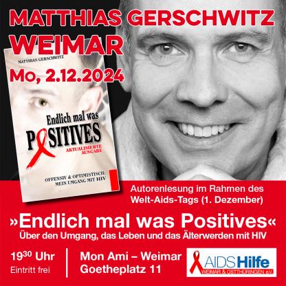 Lesung von Matthias Gerschwitz "Endlich mal was Positives" am 2.12. im Mon Ami - Weimar